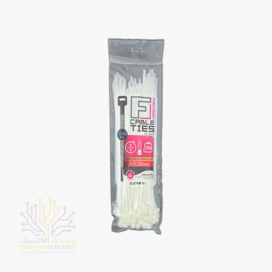 بست کمربندی 30 سانت برند فروزش ضخامت 4/8 سفید