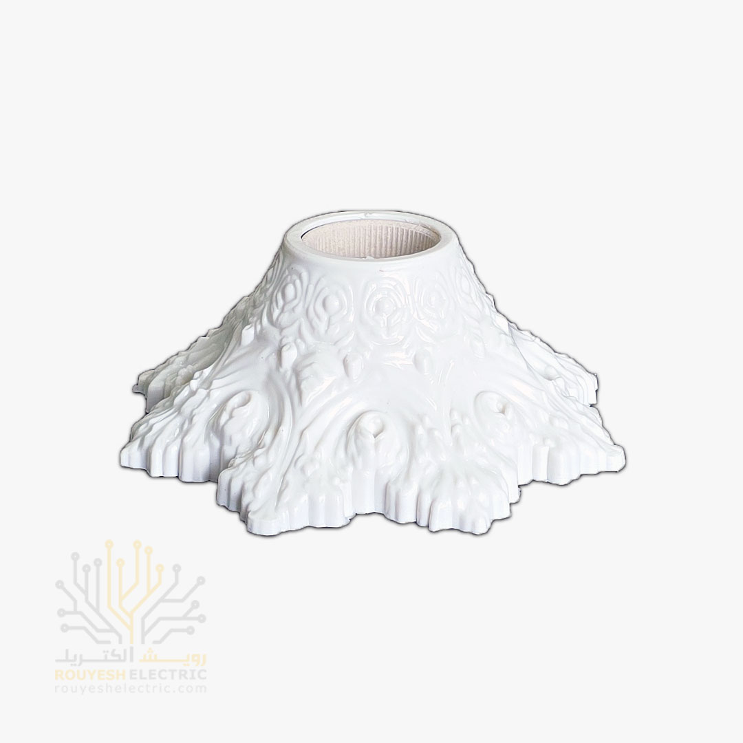 سرپیچ سقفی برند نورفرد مدل صدف گل سفید