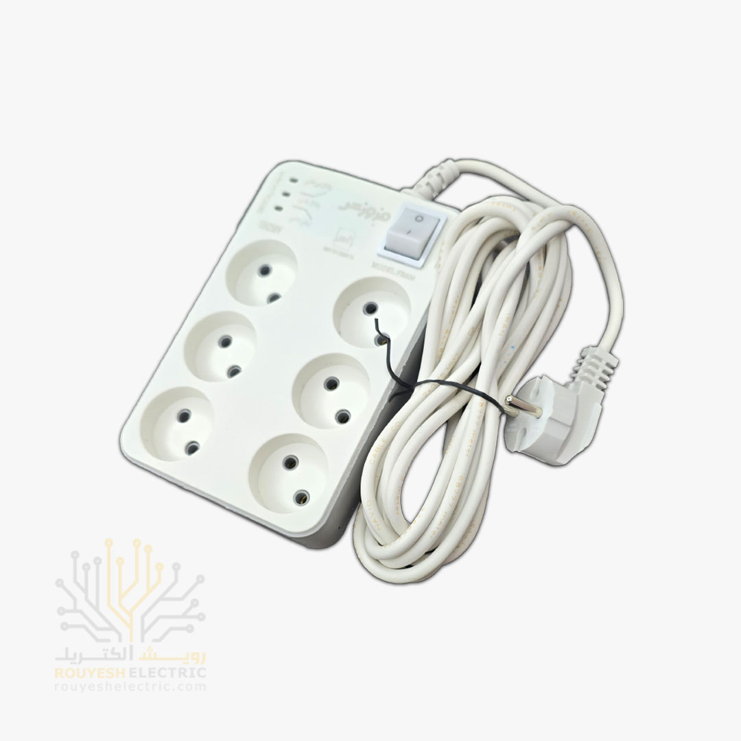 محافظ برق کامپیوتر برند فروزش مدل FR600 کلید دار 6 خانه 4/8 متری