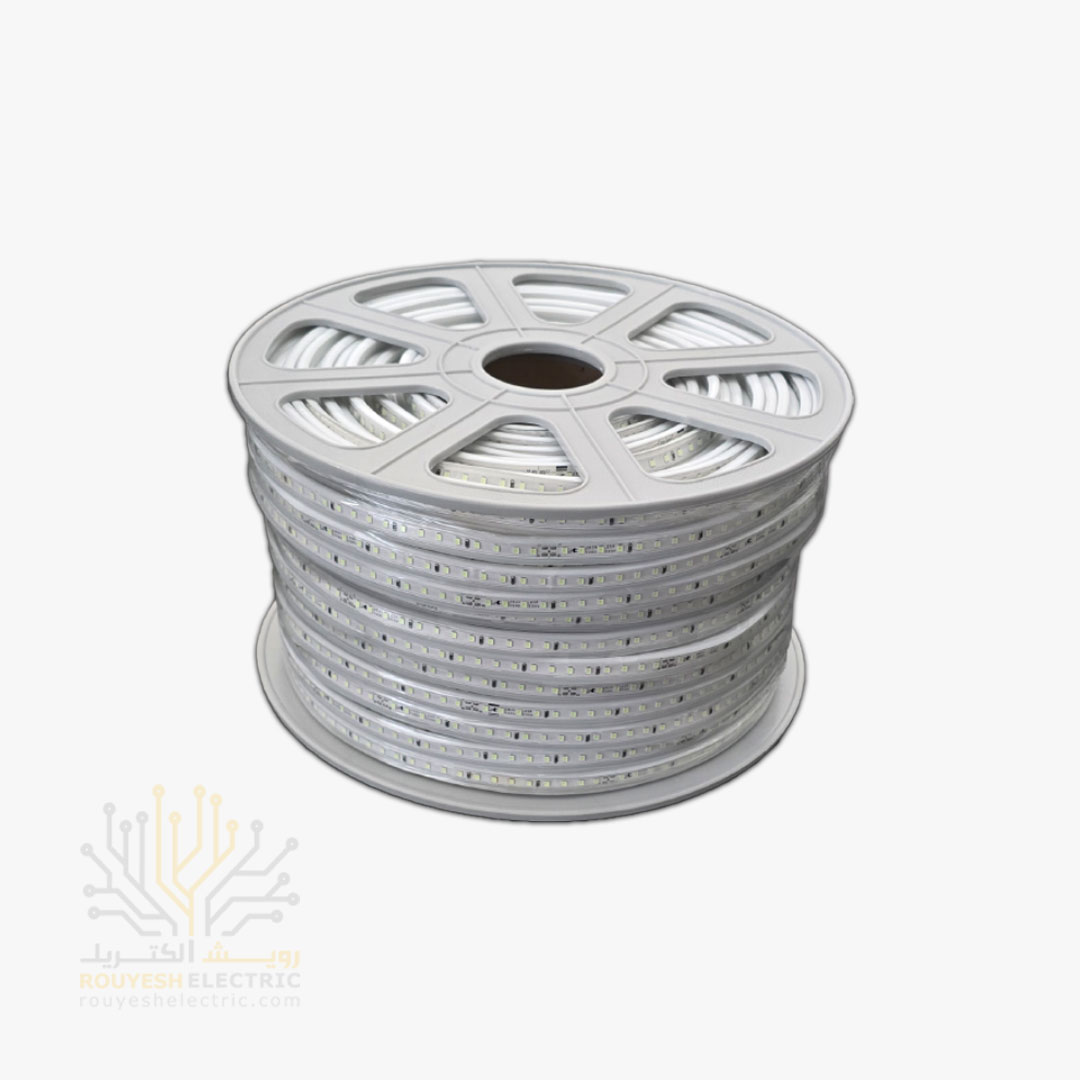 ریسه شلنگی وایرلس برند تک تاب 28x35 تک لاین تراکم120 برش 20 سانت 12 میل رنگ بنفش 100 متری