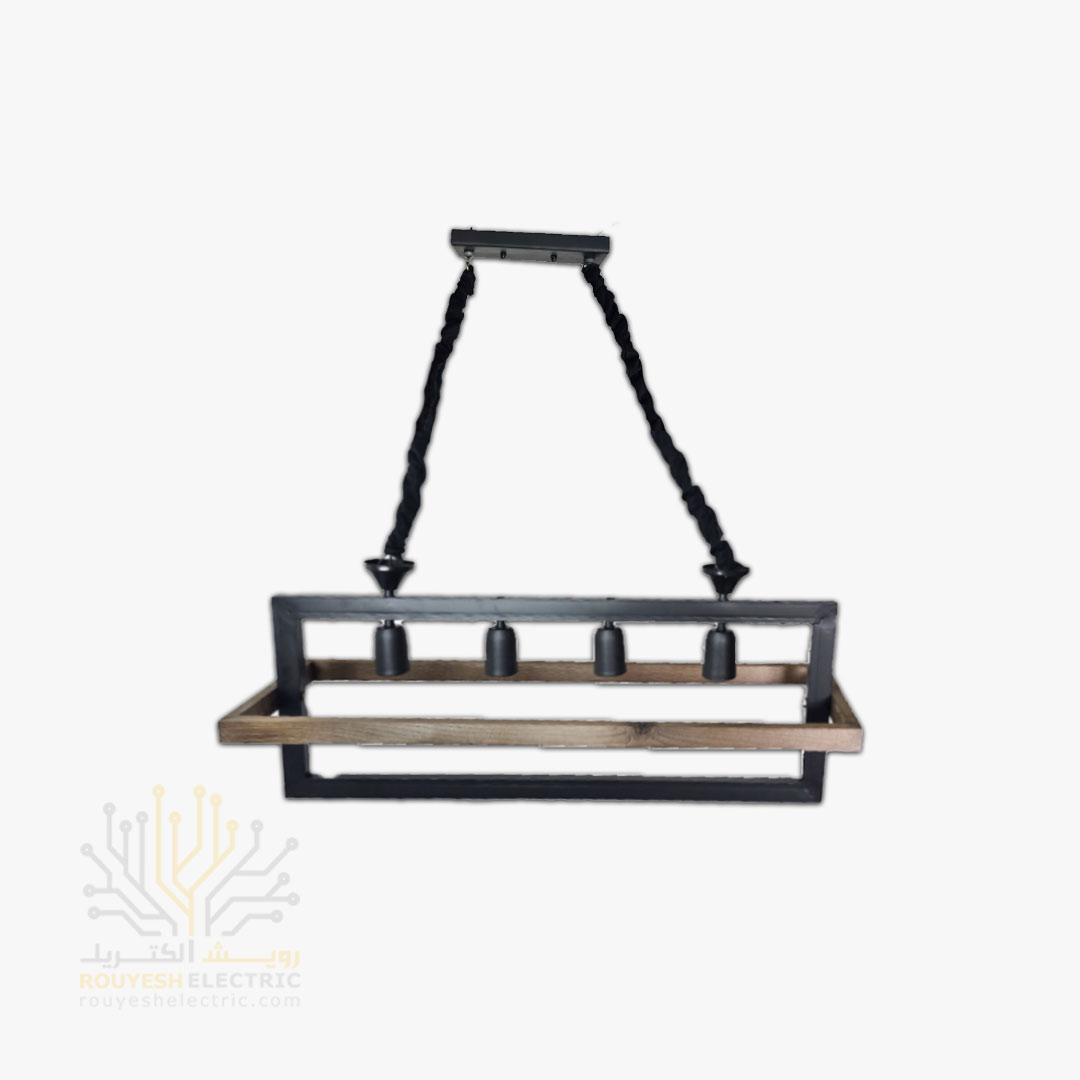 آویز چوب فلز برند دیزاین مدل لاینر 4 شعله