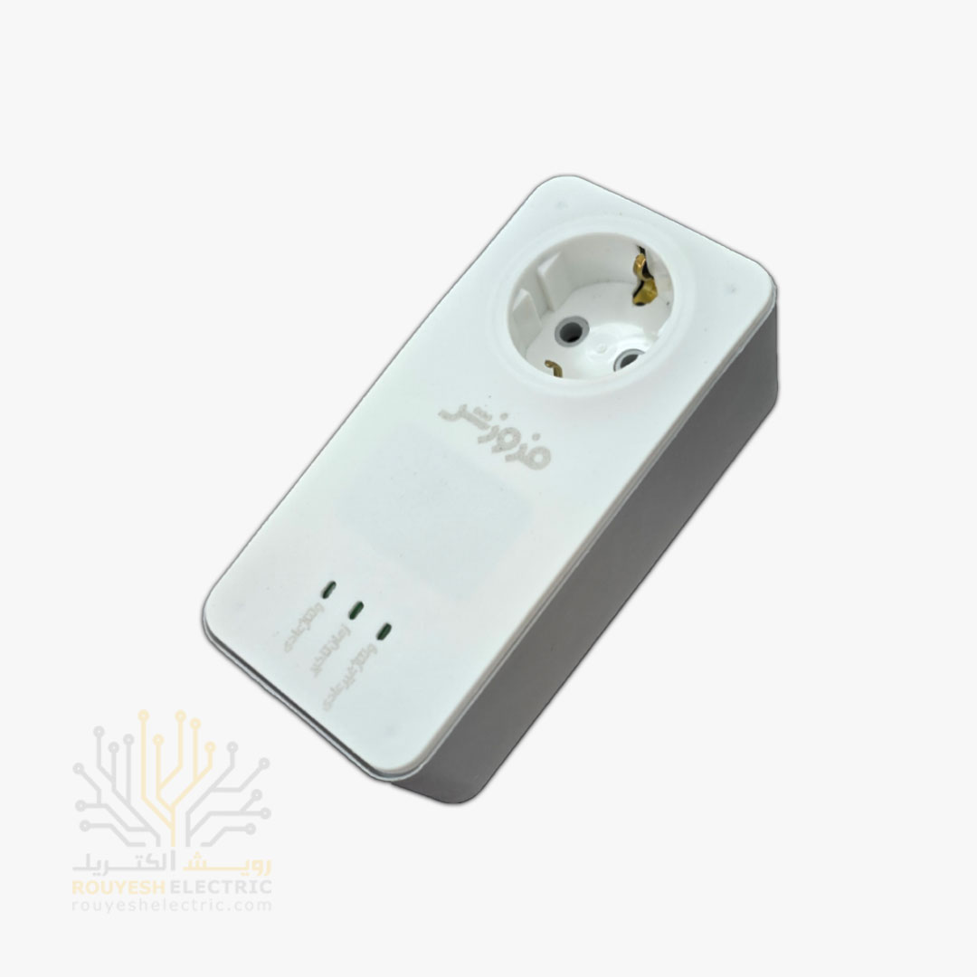 محافظ برق یخچال برند فروزش مدل DG125 ارتدار کلید دار تک خانه دیواری دیجیتال