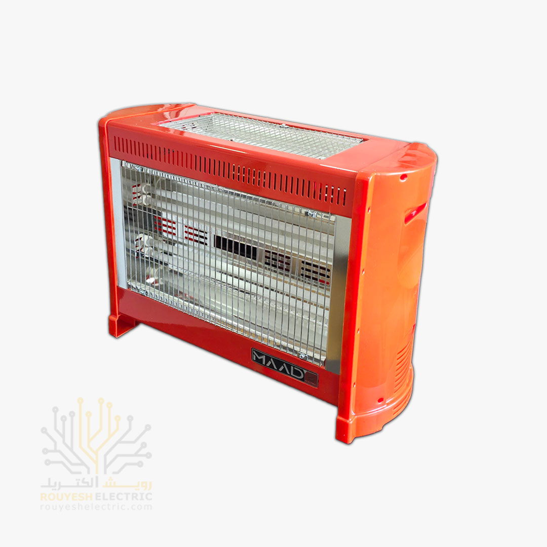 بخاری برقی استاندارد برند ماد الکتریک مدل آرامیس 6 شعله 2000 وات فن دار